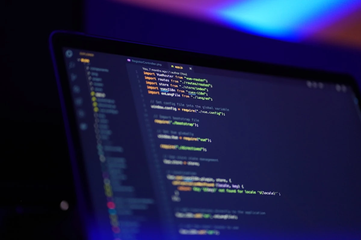 Docker containers visualized on a laptop screen